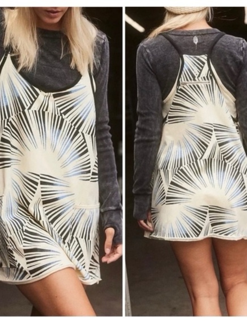 Free People Hot Shot Mini Dress in Sunset Geo